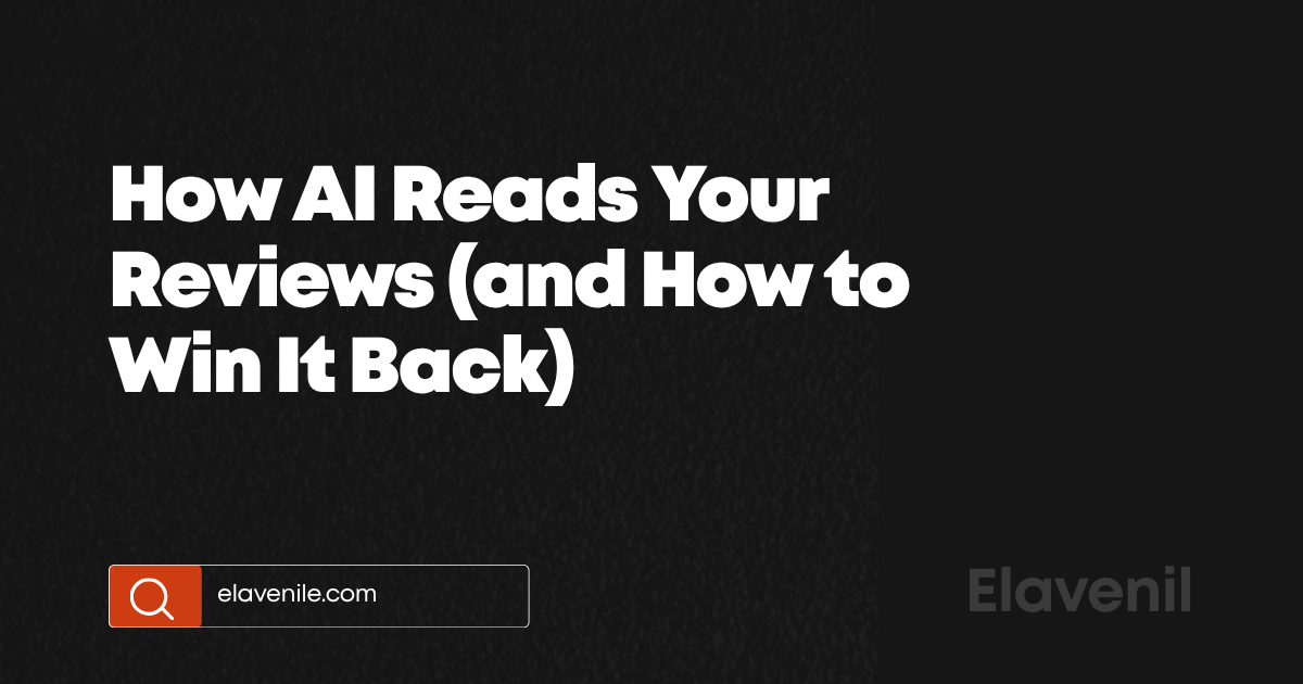 How AI Reads Your Reviews (and How to Win It Back), title card from elavenile.com